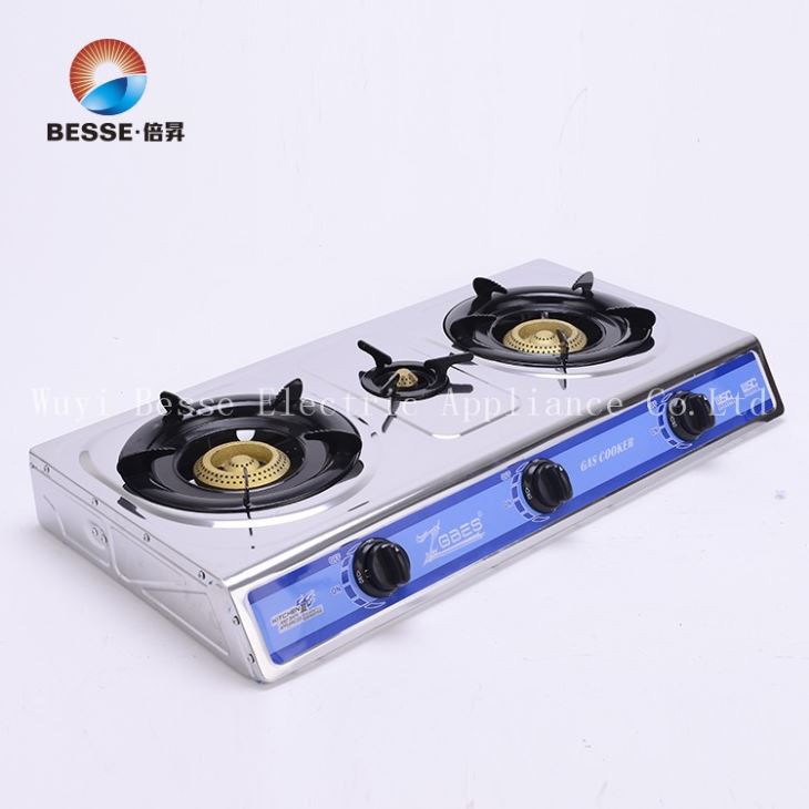 Stainless Steel Triple Burner Kitchen Gas Stove Cheaper Price